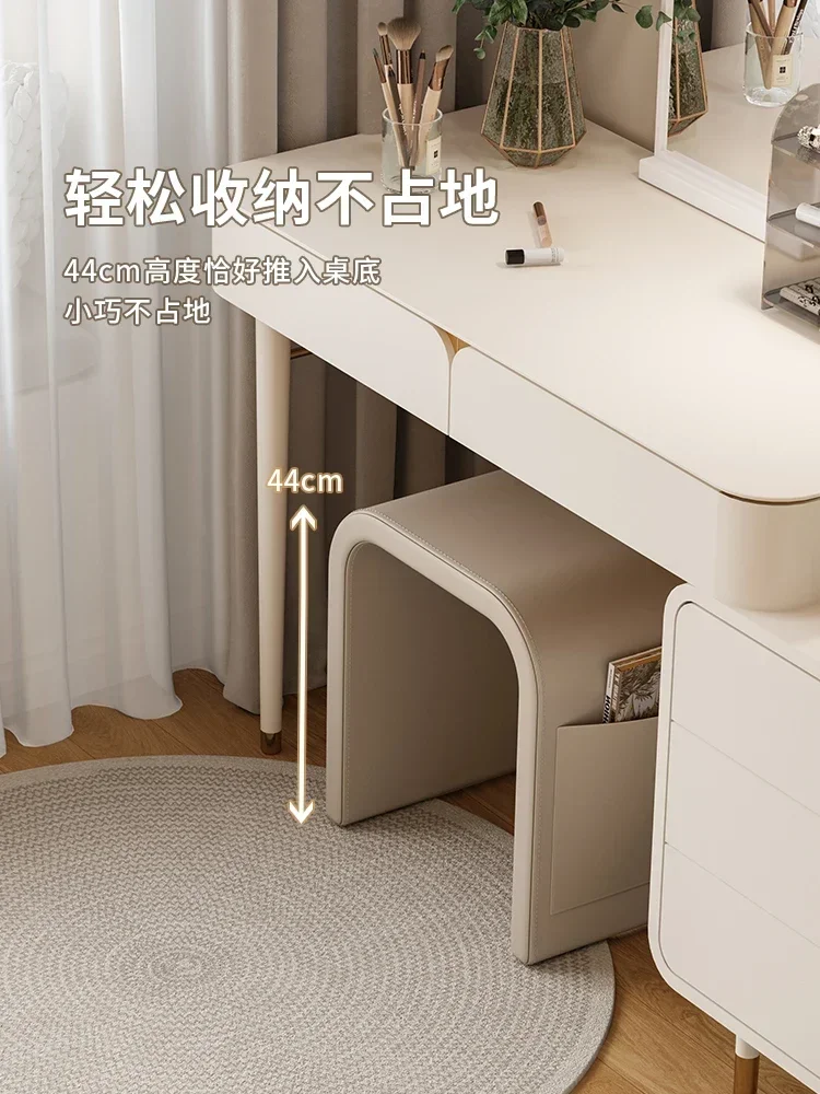 

Internet Celebrity Light Luxury High-end Dressing Table, Advanced Simple Dressing Table Chair, Girl's Bedroom Home Furniture