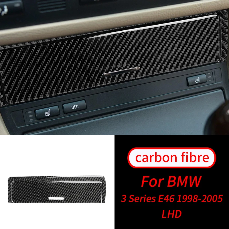 

For BMW 3Series E46 1998-2005 Real Carbon Fiber Trim Central Cover Trim Carbon Fiber Lighter Texture Interior Car Central Cover