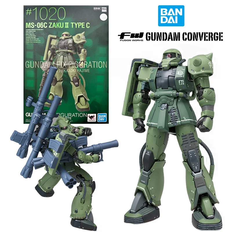 Bandai Gundam Fix Figuration Metal Composite MS-06F Cucuruz Doan's Zaku 18Cm Anime Original Action Figure Model Toy Gift Collect