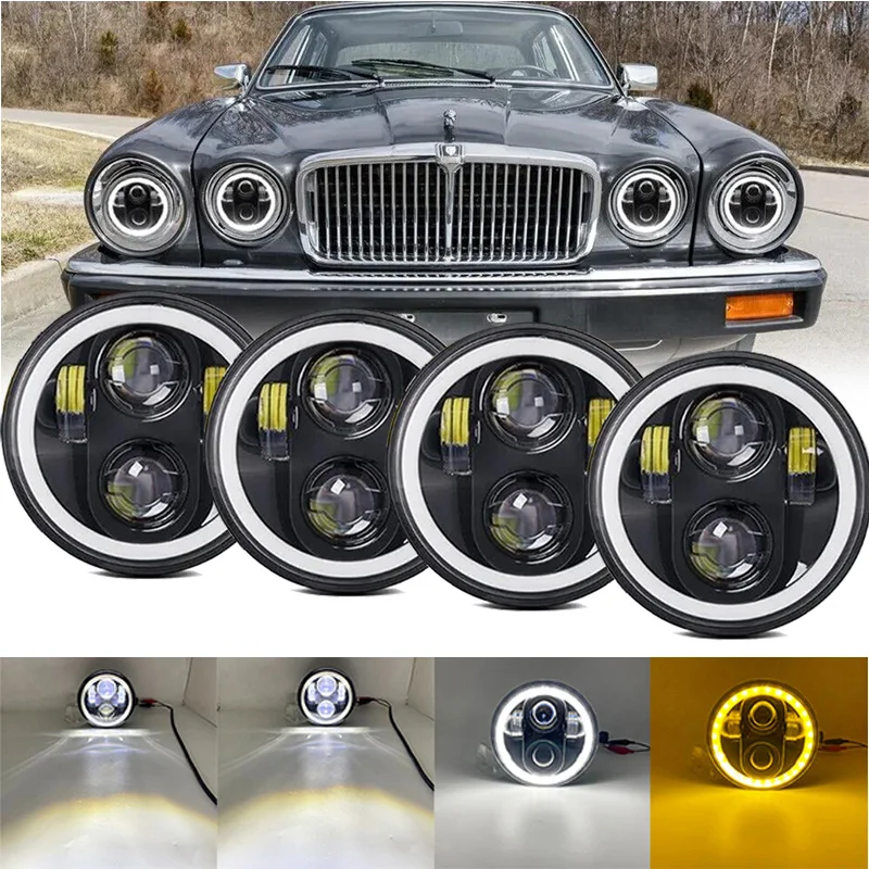 

LED Headlights For Niva 5.75 INCH Round headlamp Angel eyes High/ low beam Turn signal For 1986-2006 Lada Vaz 2106