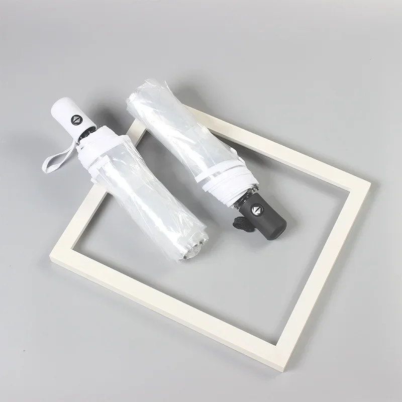 

Летний женский прозрачный складной автоматический зонт, мужской зонт с волнистым краем, черный деловой зонт, солнцезащитный ветрозащитный зонт