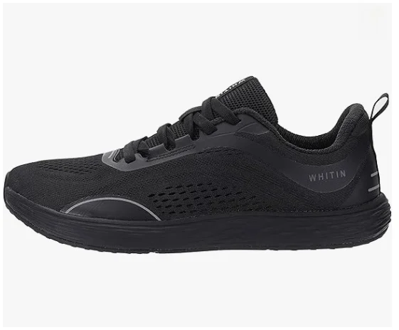 Men's Wide Fit Zero Drop Running Shoes Breathable Mesh Upgraded Training Sneakers Flat Heel round Toe Casual Sports Shoes