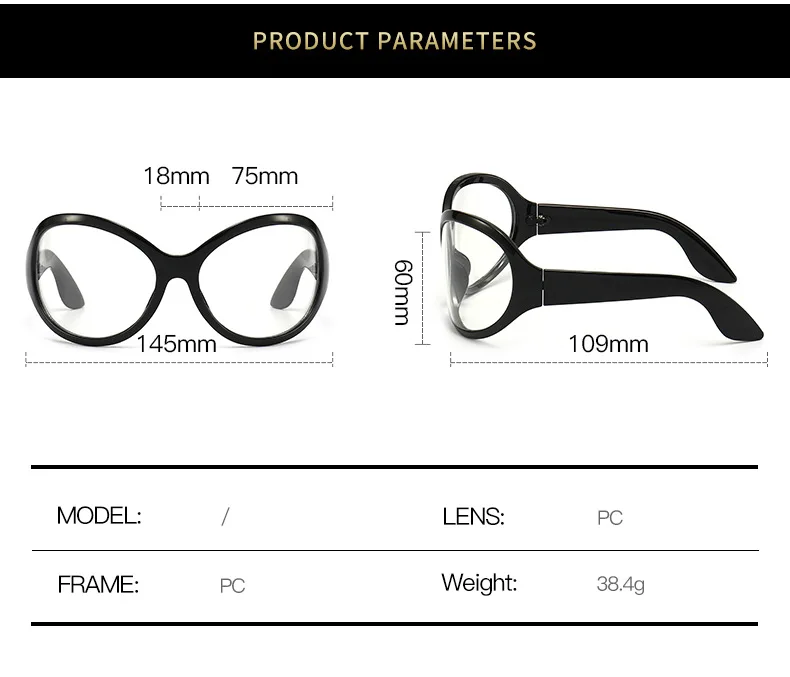 2026 Übergroße Ovale Sonnenbrille Goggle Damen Herren Luxusmarken-Designer Sonnenbrillen Großer Rahmen Y2K Brillen De Sol Oculo – Detail 6