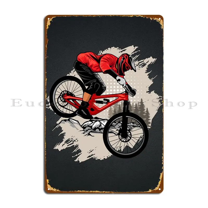 Downhill Bike Poster Art Metal Plaque Poster Designer Mural Create Classic Create Tin Sign Poster