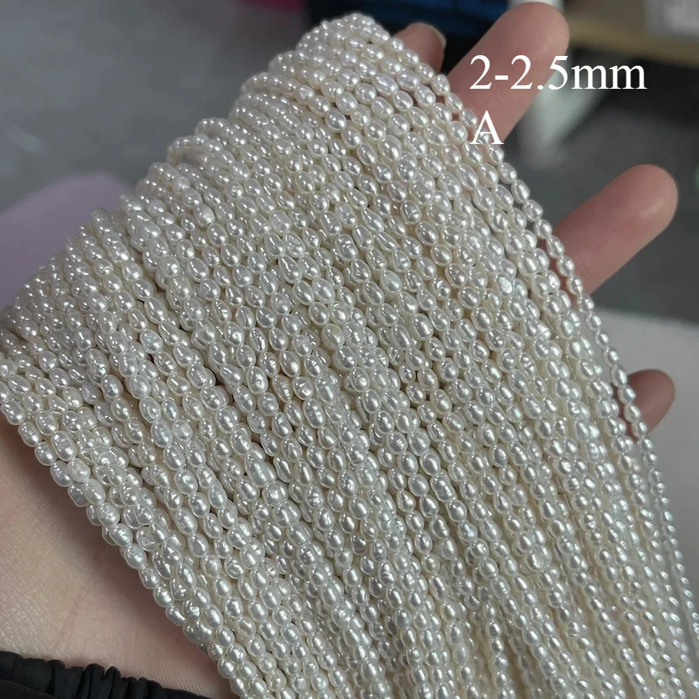 AAA Hoge kwaliteit nabij-ronde natuurlijke zoetwaterparel kralen voor sieraden maken benodigdheden DIY ketting armband accessoire - afbeelding 1
