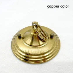 Copper Color Ceiling Plate Iron Ceiling Rose with Connecting Buckle Metal Ceiling Canopy 14cm Iron Lamp Base Chandelier fittings