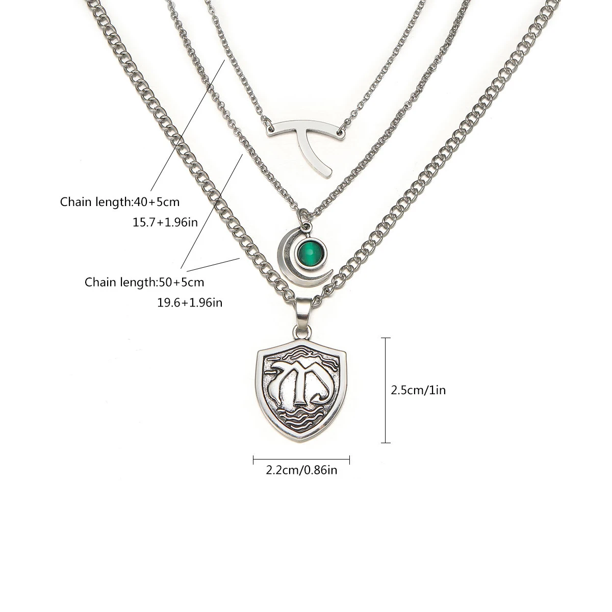 Catuni Hope Mikaelson Layered Stacking Legacies Necklaces Wishbone Pendant Clavicle Chain Girl Boy Cospaly Jewelry Gift