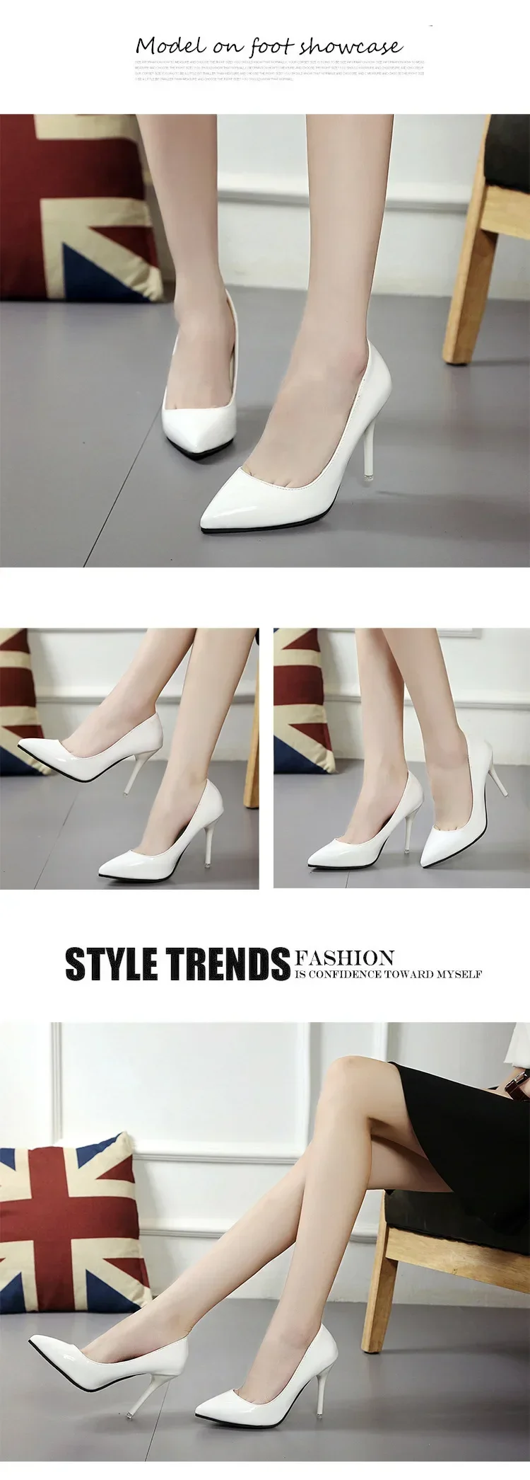 Spitze Pumps aus Lackleder für Damen, Rote Hochzeitsschuhe mit 8 cm Hohem Absatz, Elegante Brautschuhe – Detail 10
