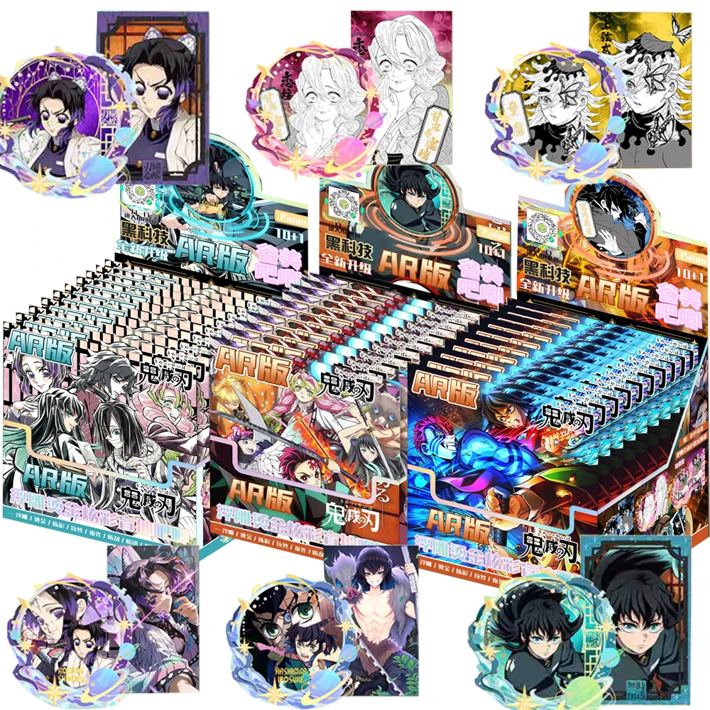 

Demon Slayer Japanese Anime Cartoon Enchanting Character Badge Cartoon Stylish Laser Card for Backpack Accessories Kids Gifts