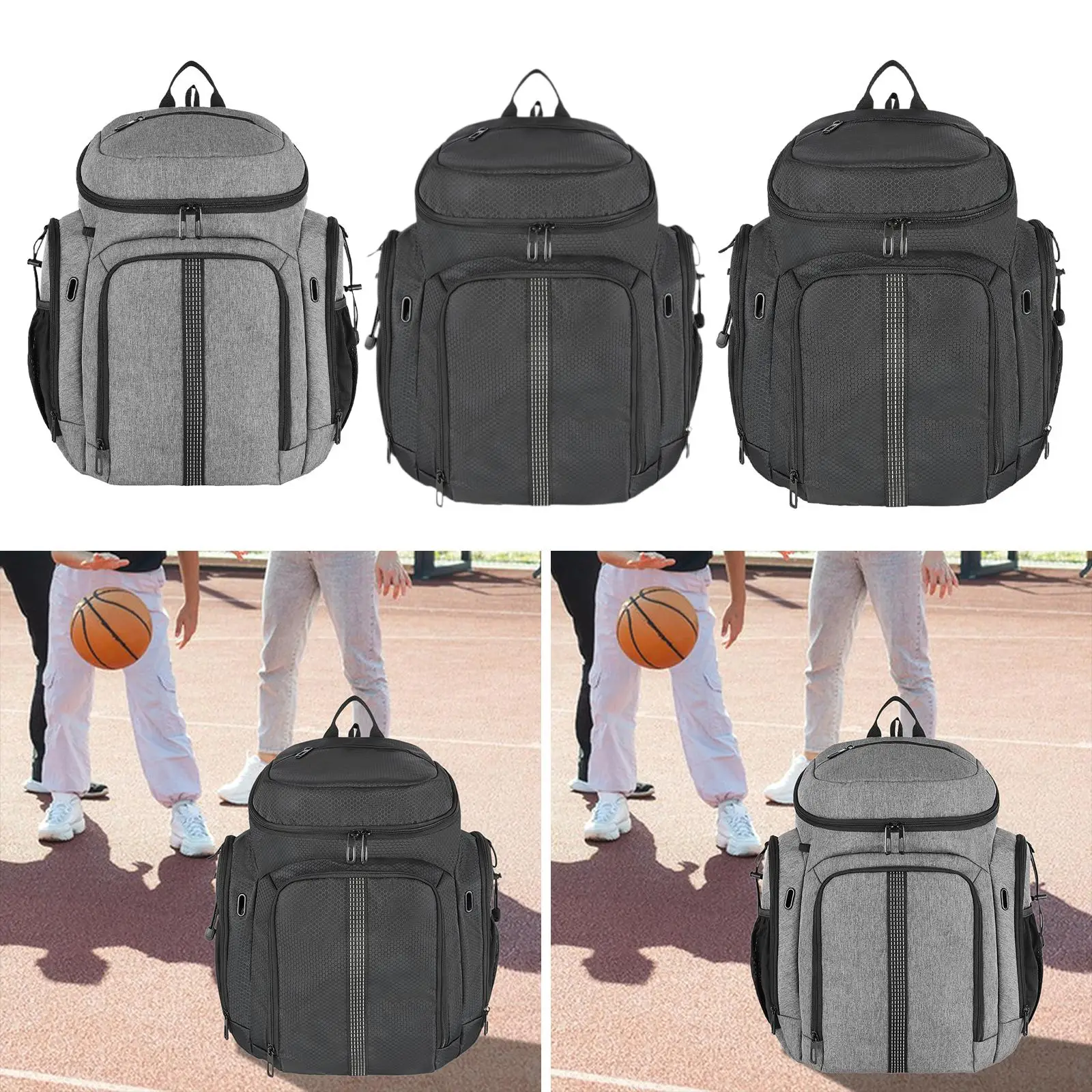 Sac à dos portable pour basket-ball et football avec compartiments pour ballon et chaussure, sac de sport, équipement de sport