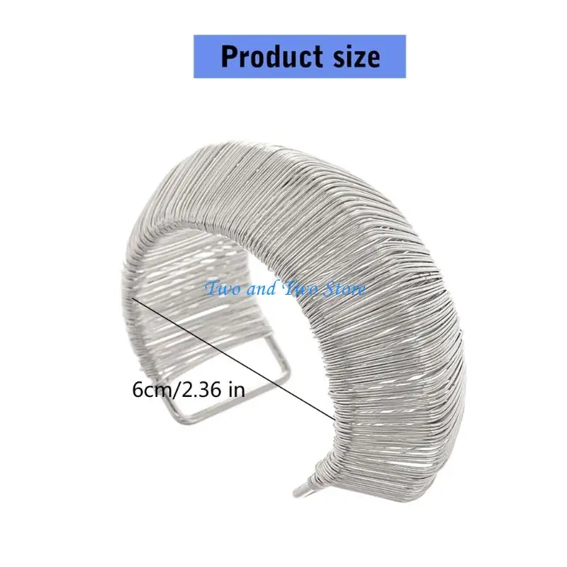 HX6F Versatile Open Geometric Bangle Metallic Finish Bracelet Unisex Accessory Gift