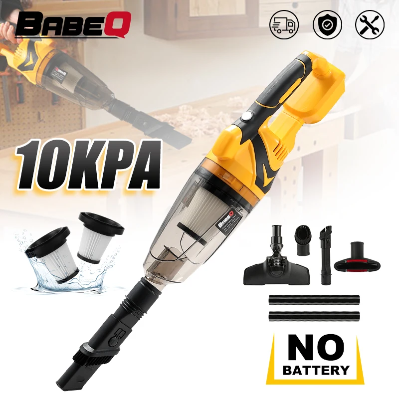 BABEQ 10KPA Portable Cordless Vacuum Cleaner Fit For Makita 18V Battery High Power 16KPA Electric Vacuum For Floor Car Cleaning