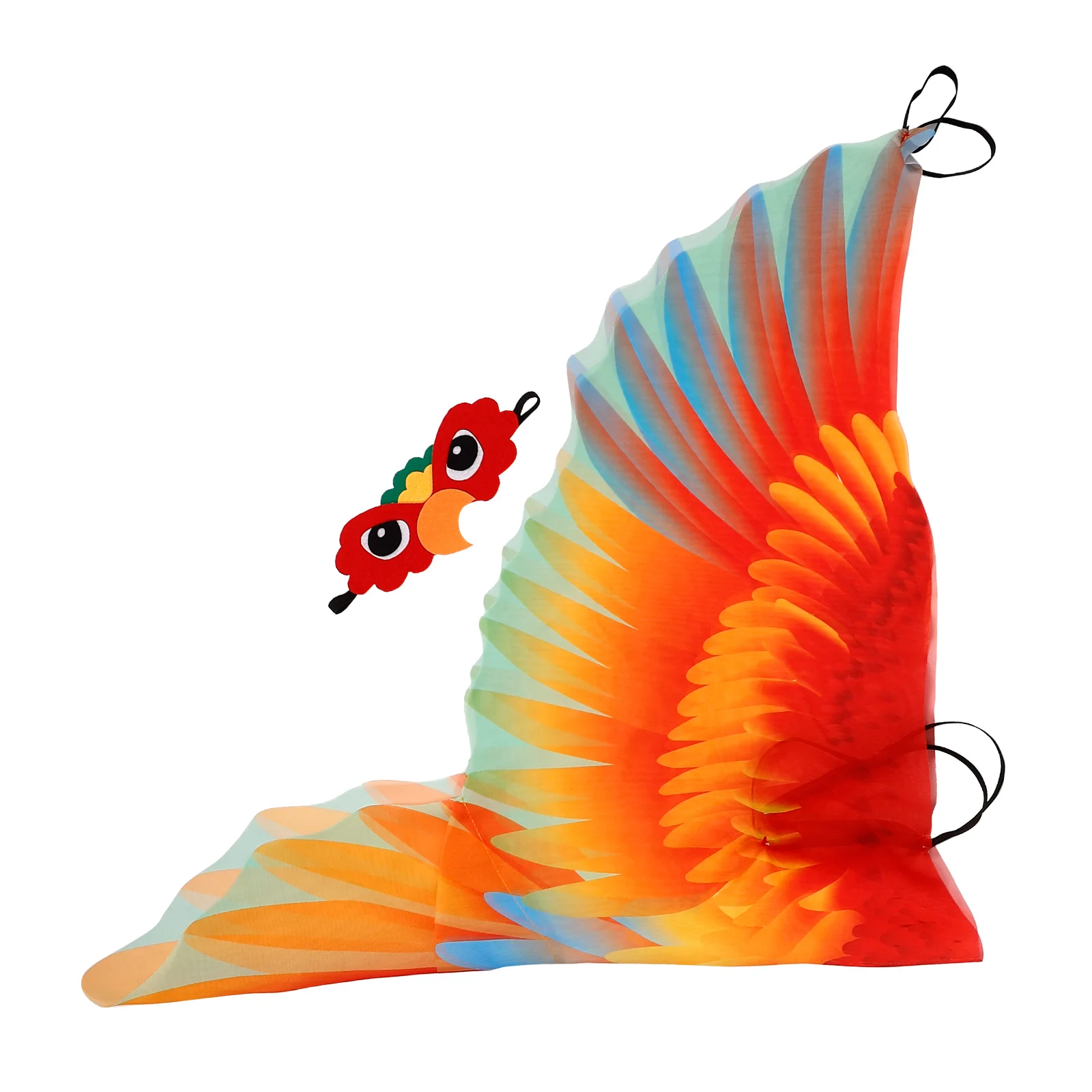 

Parrot Wings Cape Costume for Kids Blue M Halloween Wing Prop Stage Performance Party Accessory Simulation Cloak Decorative Bird