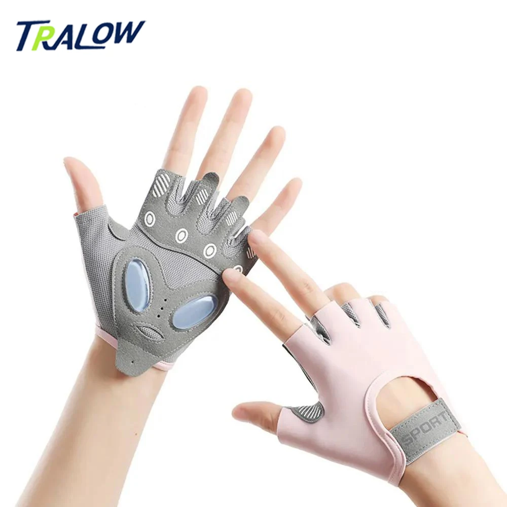 TRALOW Gym Gloves Fingerless for Weightlifting Lightweight Breathable Fitness Sports for Cycling Exercise Training Climbing Yoga