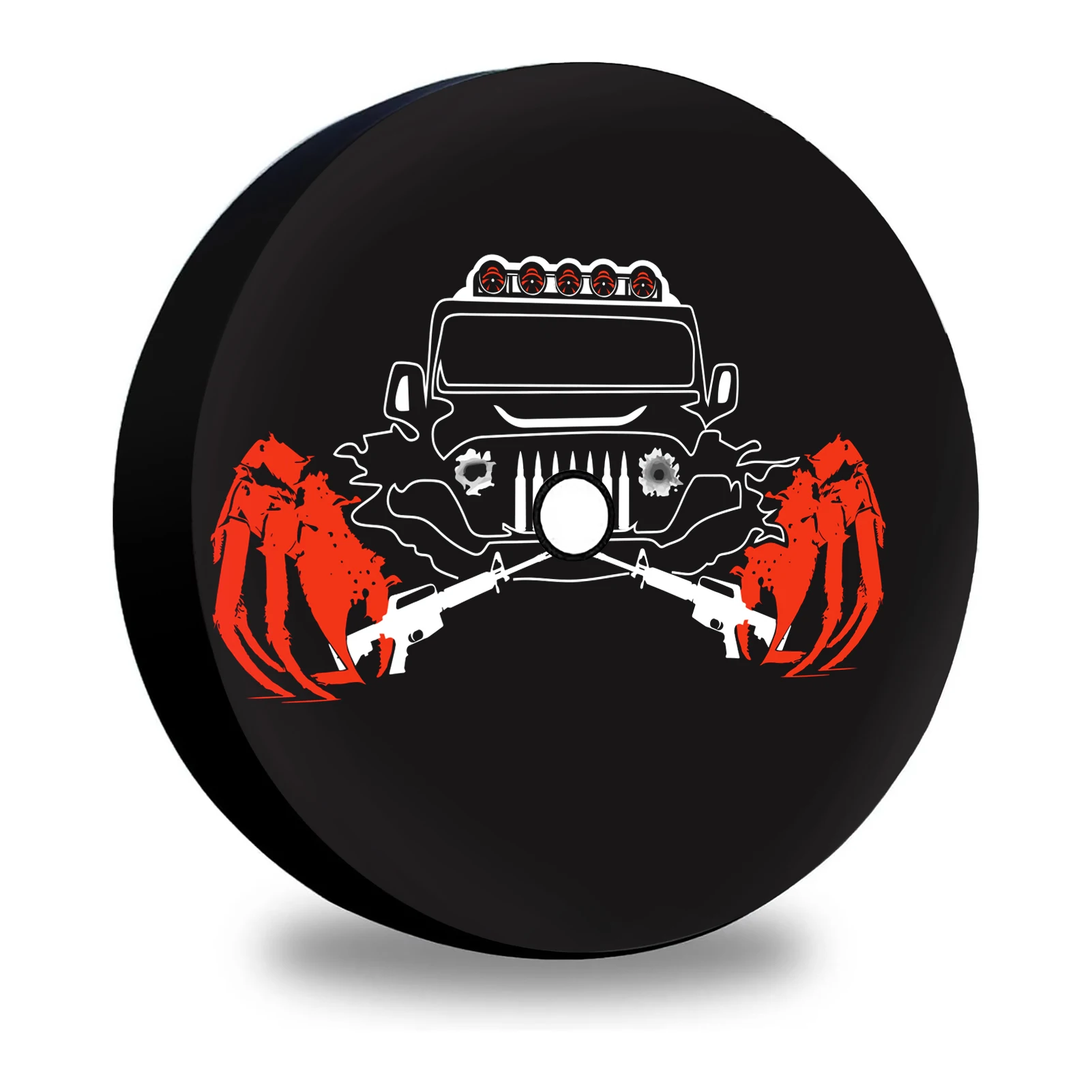 32-33 inches Car Spare Tire Cover for Jeep Wrangler RV SUV Truck Trailer Vehicles Back Auto Wheel Covers Storage Bag Protector