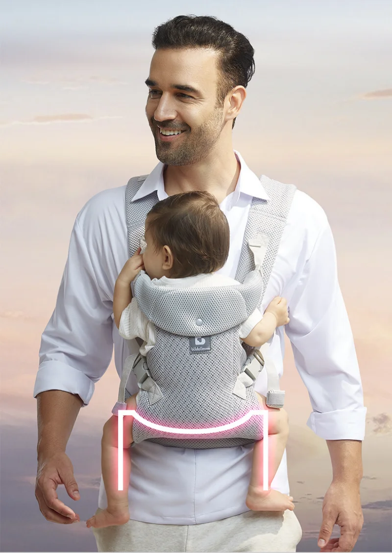 حاملة أطفال جديدة من عمر 0 إلى 48 شهرًا، حاملة أطفال مريحة، حامل هيبسيت للأطفال الرضع، مواجهة أمامية، كنغر مريح #6
