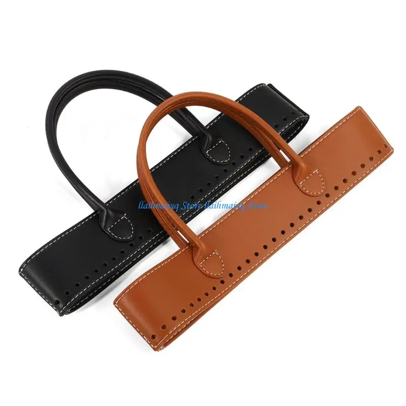 

573B Stylish PU Leather Bag Handle Making With Double Handles And Holes Reinforced Stitching Purses Gift for Women