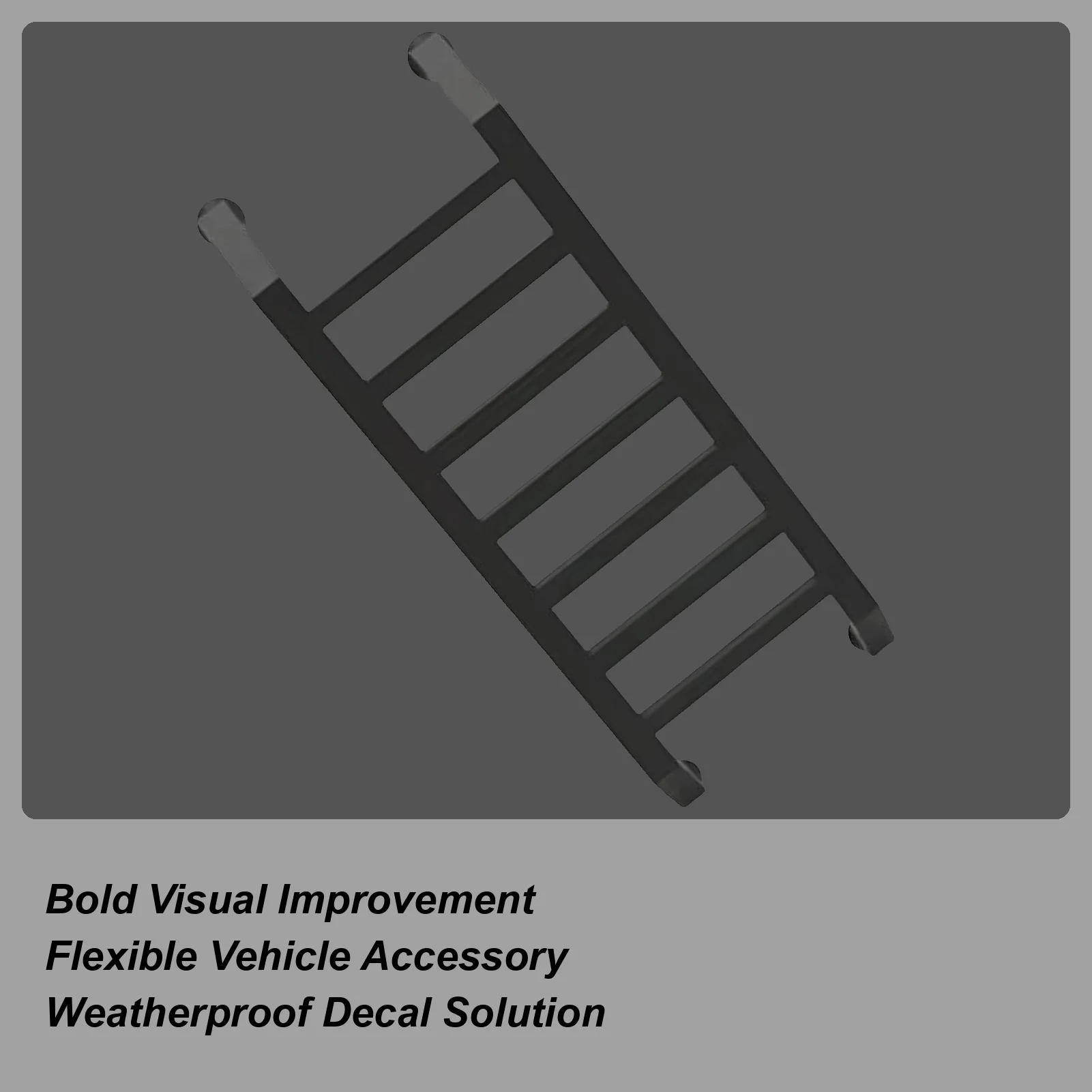 

Car Roof Decal Adhesive Street Fashion Car Body Roof 3D Ladder Ornament For Bumper Hood Door Commuting Travel Family Outings