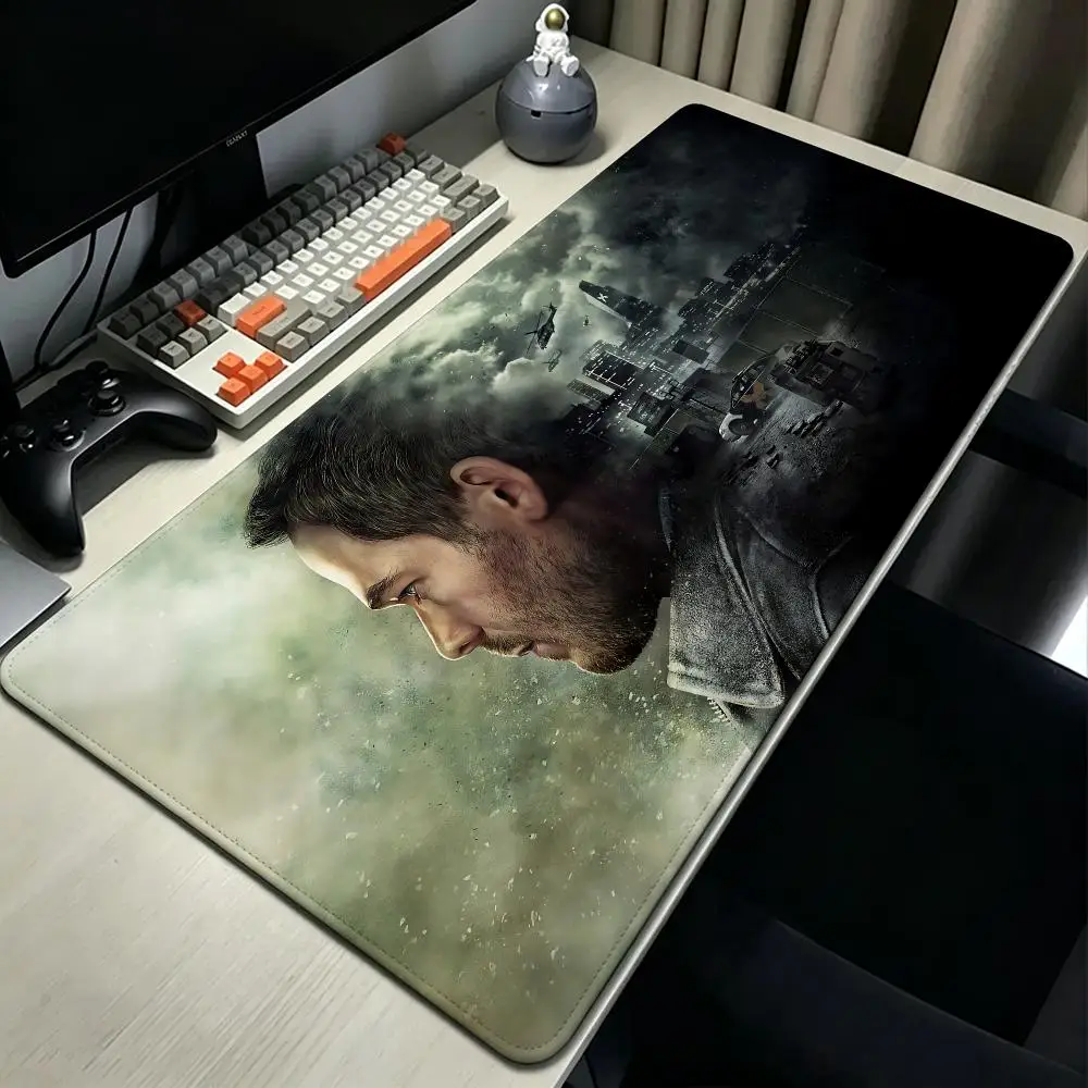 game Quantum Break Mouse Pad MousePad Stitched Edge Gaming Anti‑Slip Rubber Base Waterproof Desk Mat For Office Laptop PC