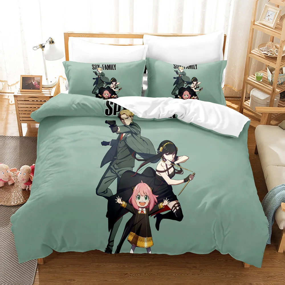 Anime Spy Family 3D Printed Duvet Case Pillowcase Bedding Set Twin Full Queen King Size for Bedroom Decor