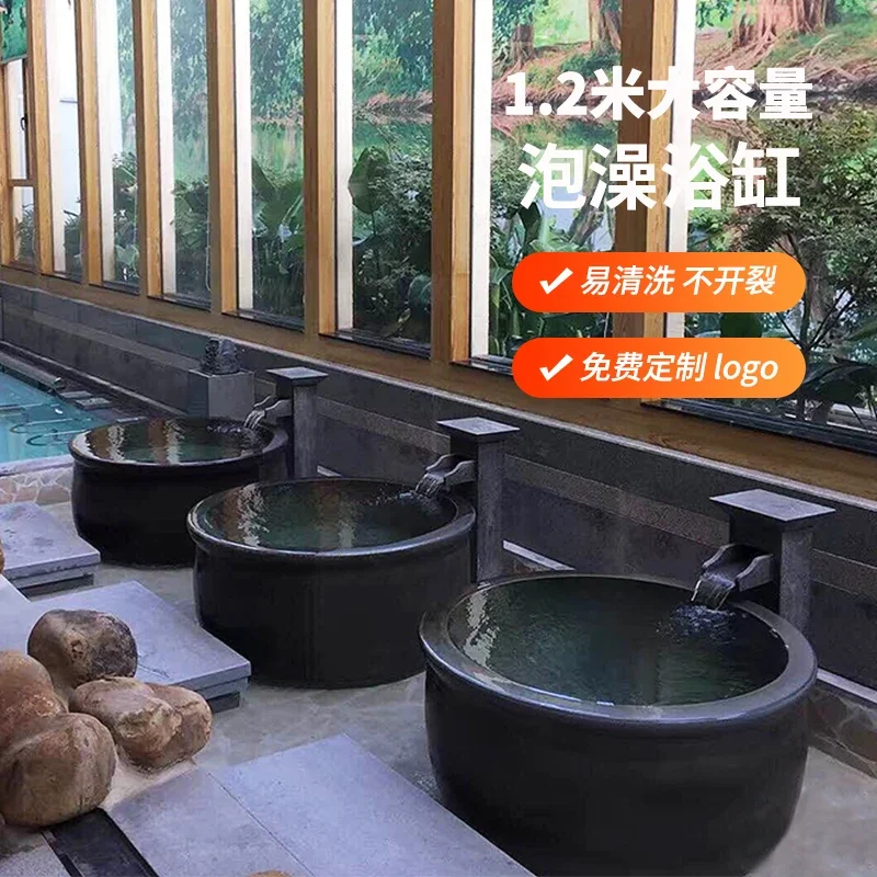 Ceramic bathtub, hot spring , ceramic , homestay bathhouse