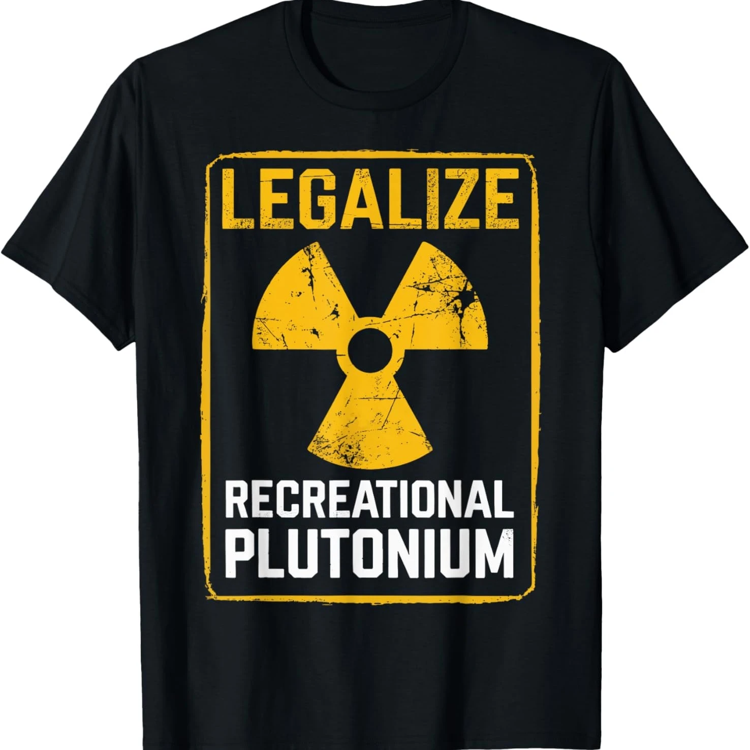 Nouveauté 2026 T-shirt humoristique « Legaliser le Plutonium pour usage récréatif » pour Hommes et Femmes, en Coton, Streetwear, Manches Courtes, Unisexe, Coupe Ample, Y2K