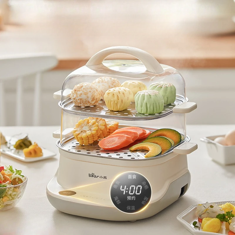 New Home Electric Steamer - Small Size, Multi-Functional, Timer & Egg Steaming Function