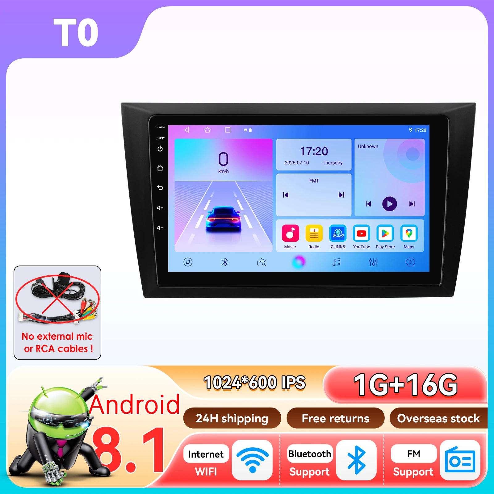 Hizpo Android 14 Carplay Auto Multimedia voor Volkswagen Golf 6 2008-2016 QLED Stereo Android Auto GPS AI Spraakbesturing 360 Camera RDS 4G Wifi