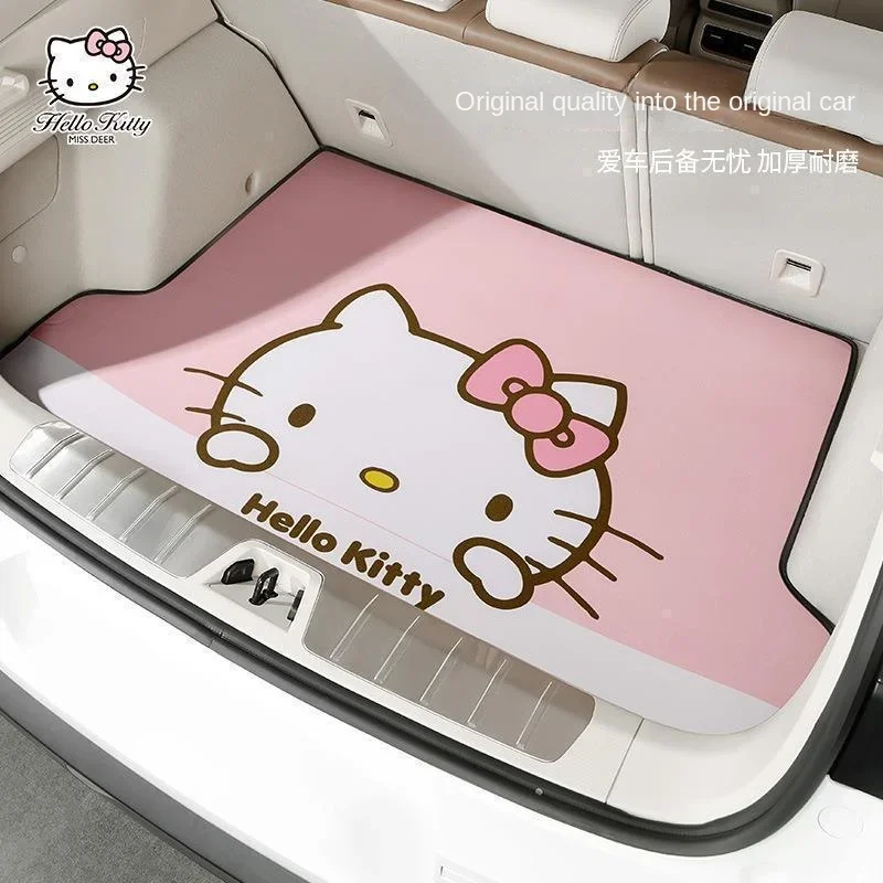 

Genuine Kawaii Sanrio Car Trunk Mat Hello Kitty Cartoon Car Mat Waterproof And Dirt Proof Vehicle Decoration Gift