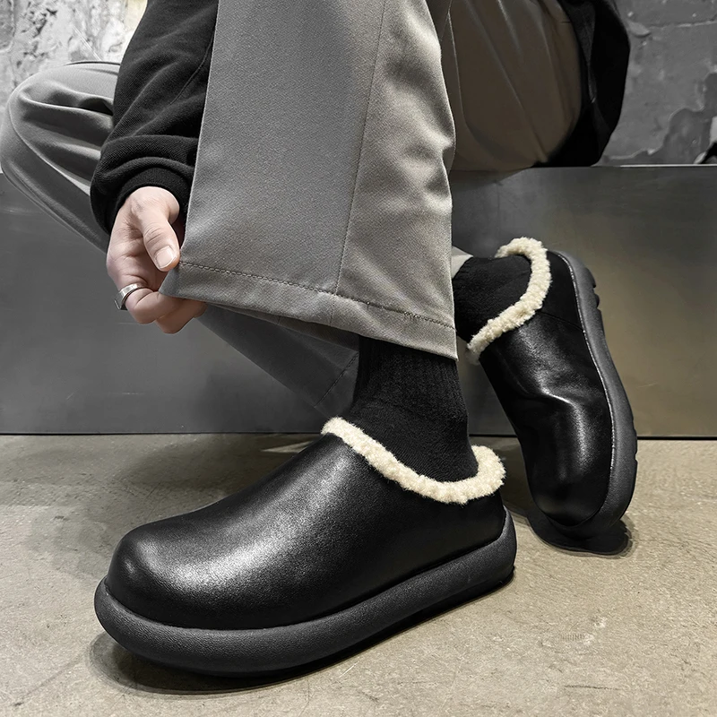 New Winter Men Warm Business Loafers Men One-foot Lightweight Comfortable Versatile Fashionable Snowshoes Couple Shoes Men