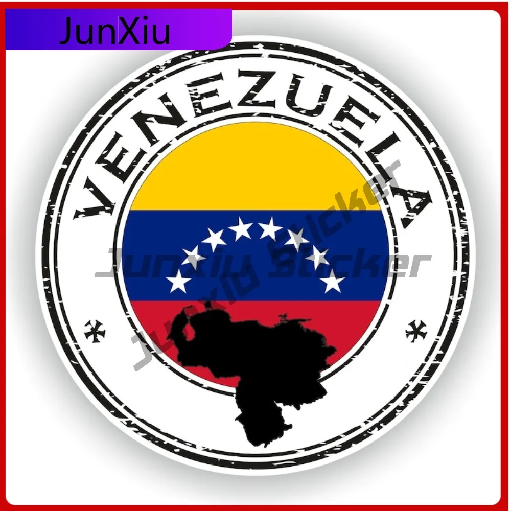 

Venezuela Seal Round Flag Personalized Vehicle Sticker Works Well On Smooth Auto Exterior Areas