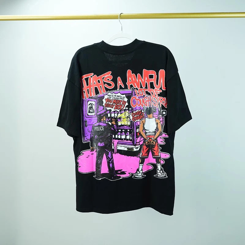 

Good Quality Purple That's A Awful Lot of Cough Syrup High Street T-shirt Men Women Fashion Black Tops Tee T Shirt