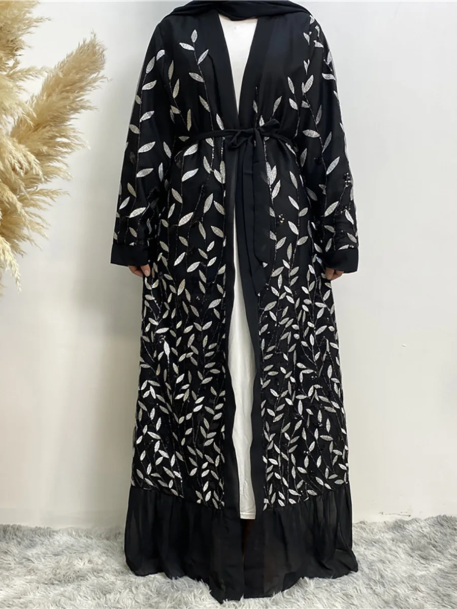 Ramadan Femme Musulmane Embroidery Kimono Turkey Kaftan Islamic Clothing Muslim For Women Cardigan Caftan Robe