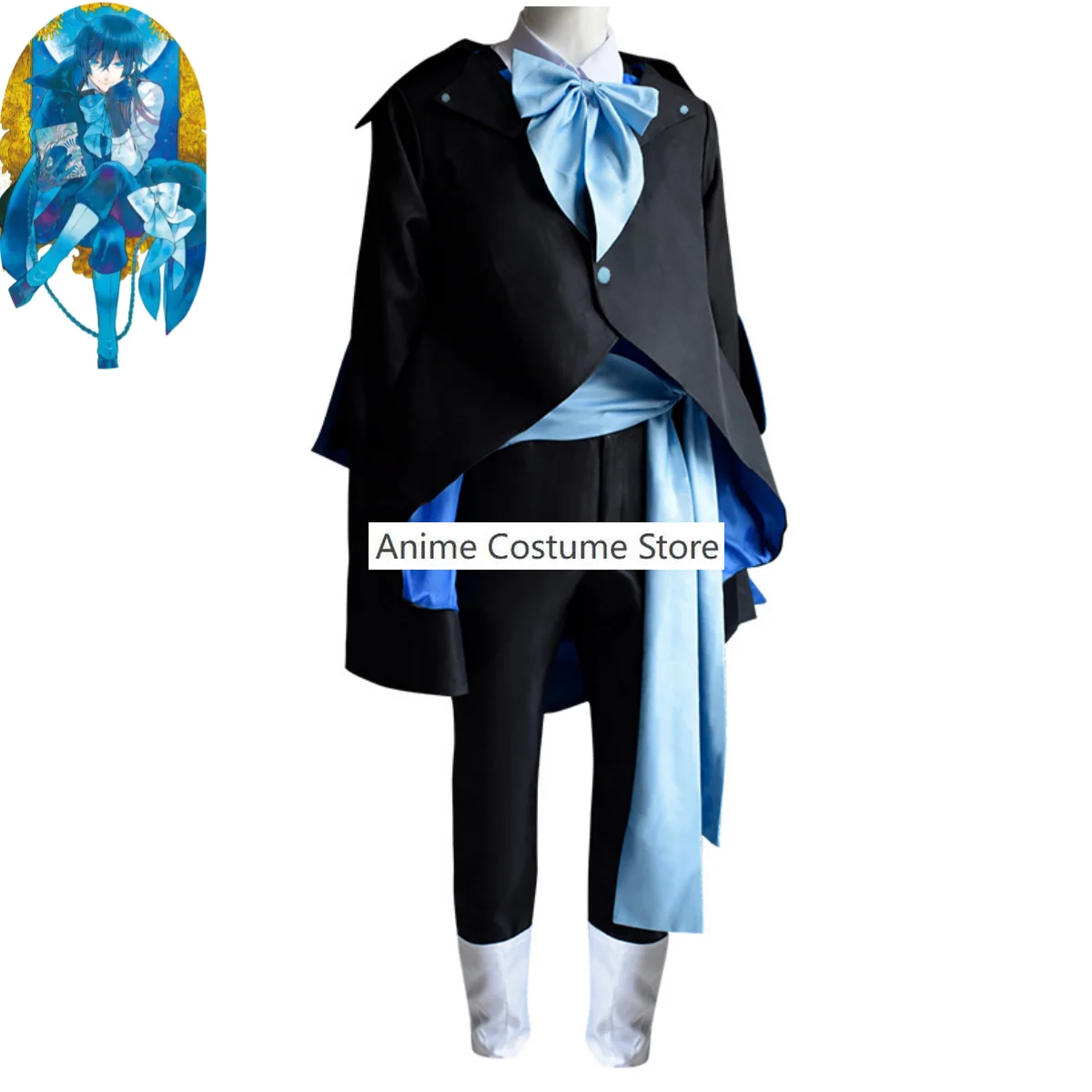 Anime Case Study of Vanitas Cosplay Costume Wig Swallowtail Suit Uniform Coat Cloak Full Set Adult Man Halloween Carnival Suit