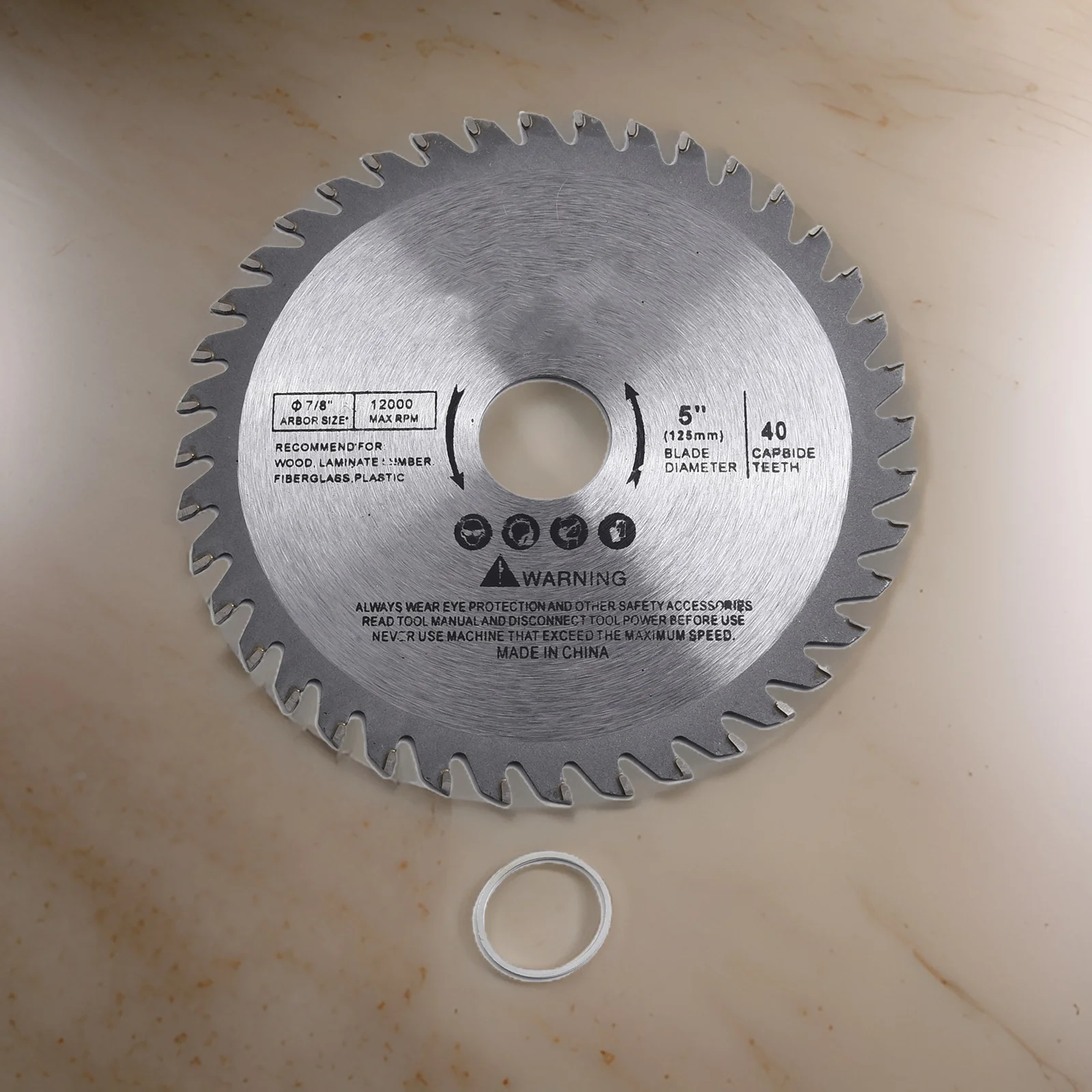 5" 125mm Cutting Disc Mini Circular Saw Blade For Wood Plastic Metal Rotating Cutting Tools 40Teeth 12000Max RPM