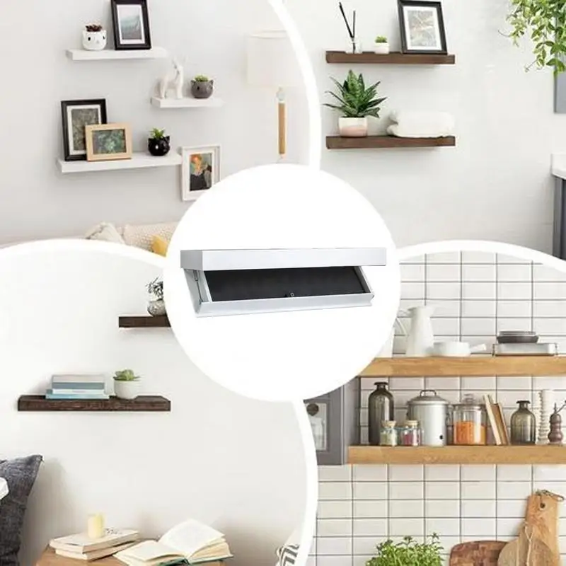 

Полка для скрытия Настенная деревянная полка для скрытого хранения с дверцей-ловушкой Безопасная и безопасная скрывающаяся полка