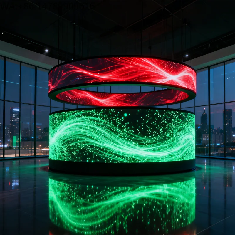 Custom-built LED Displays With Waterproof Protection Customizable Full-Color Flexible Screen Indoor/Outdoor Arc Ball Cylinder Sh