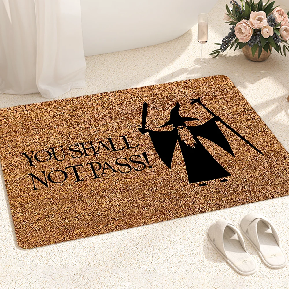 You Shall Not Pass Room Carpet for Bedroom Prayer Rug Welcome Mat Home Decorations Doormat Entrance Door Balcony Rugs Bath Foot