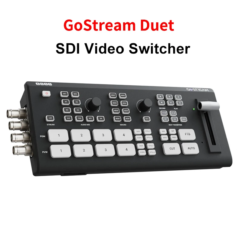 Osee GoStream Duet Multiple Camera SDI and HDMI-Compatible Live Stream Video Mixer Switcher with SD Record and NDI HX Support