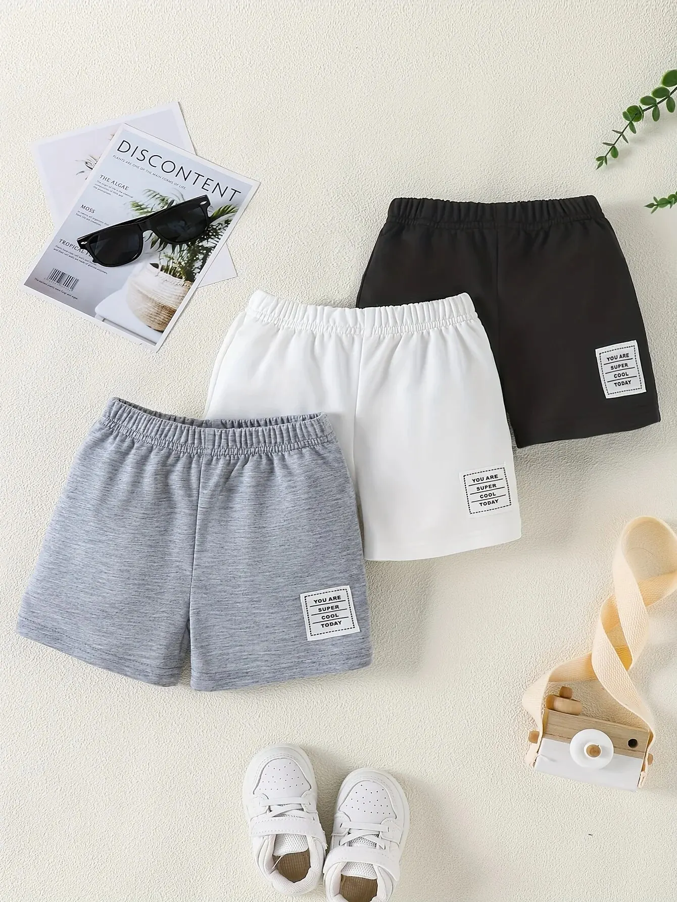 3 Piece Summer Casual Boy Sports Outdoor Basketball Sweatpants Comfortable Breathable Black Gray White Shorts Set