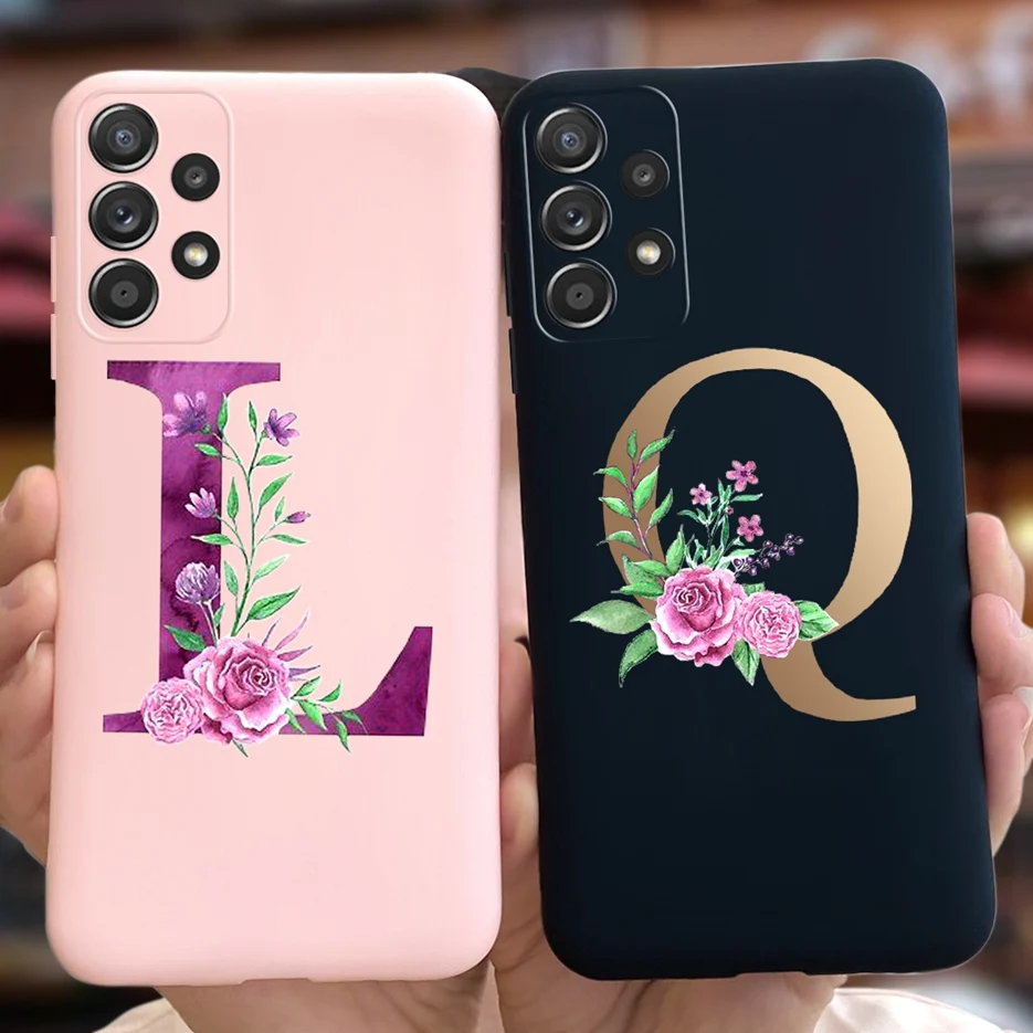 Do Samsung Galaxy A13 przypadku SM-A135F słodkie para listów miękkiego silikonu telefon tylna pokrywa dla Samsung A13 A 13 przypadku 6.5 cala Fundas