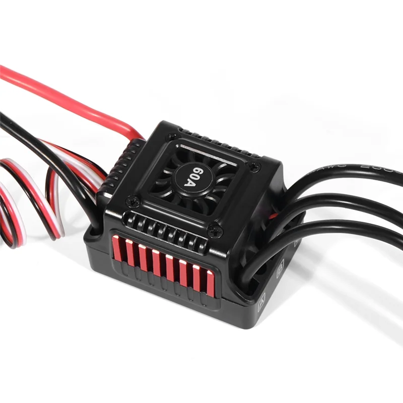 

HFIL-WSDT-60A RC Бессенсорный бесщеточный водонепроницаемый ESC 60A Подходит для 1/10 RC, совместимый с различными бесщеточными сервоприводами