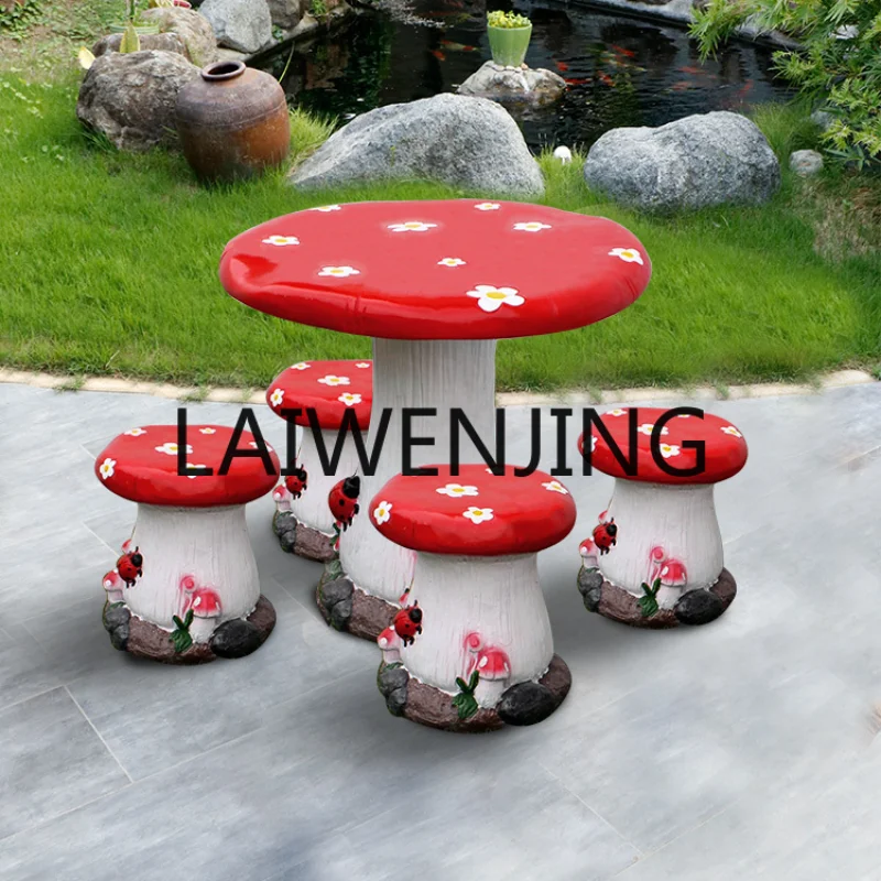 Outdoor Desk-Chair Courtyard Outdoor Shopping Mall Amusement Park Cartoon Mushroom Table Stool