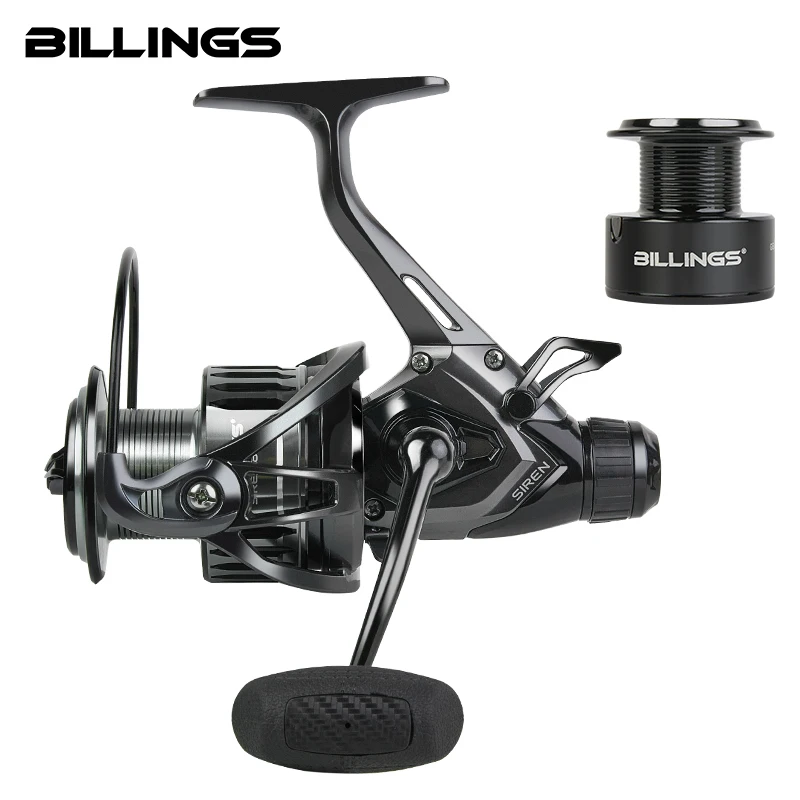 BILLINGS moulinet de filature 5000-7000 moulinet de carpe à Double frein avant arrière 10KG rapport de vitesse de traînée maximum 5.5:1 Double bobine remplaçable