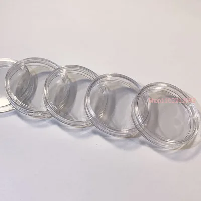 60 Pcs 46mm Coin Cases Capsules Holder Applied Clear Plastic Round Storage Box