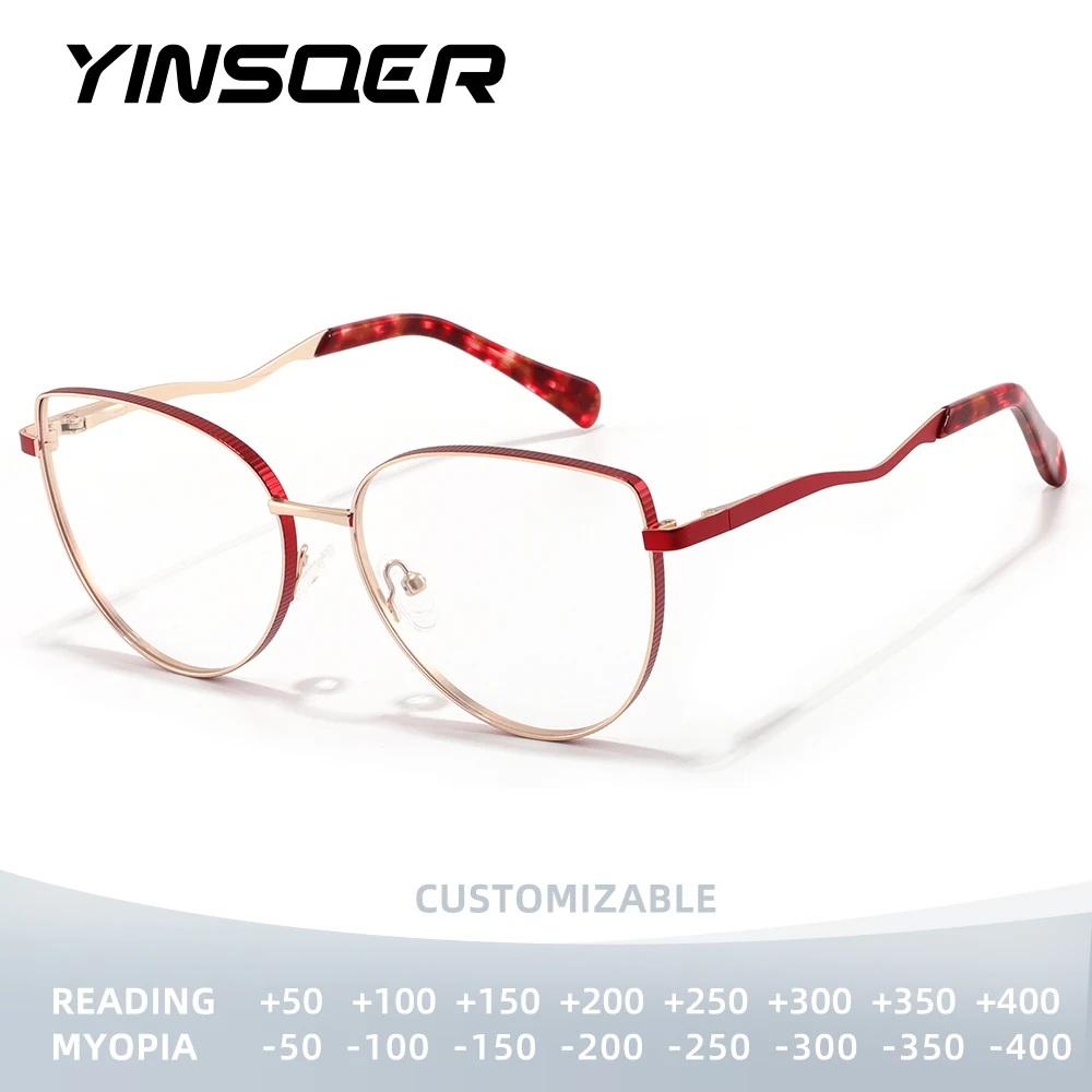 

YINSQER новые модные очки «кошачий глаз» Tide для близорукости и дальнозоркости могут быть изготовлены по индивидуальному заказу, очки для дальнозоркости по рецепту