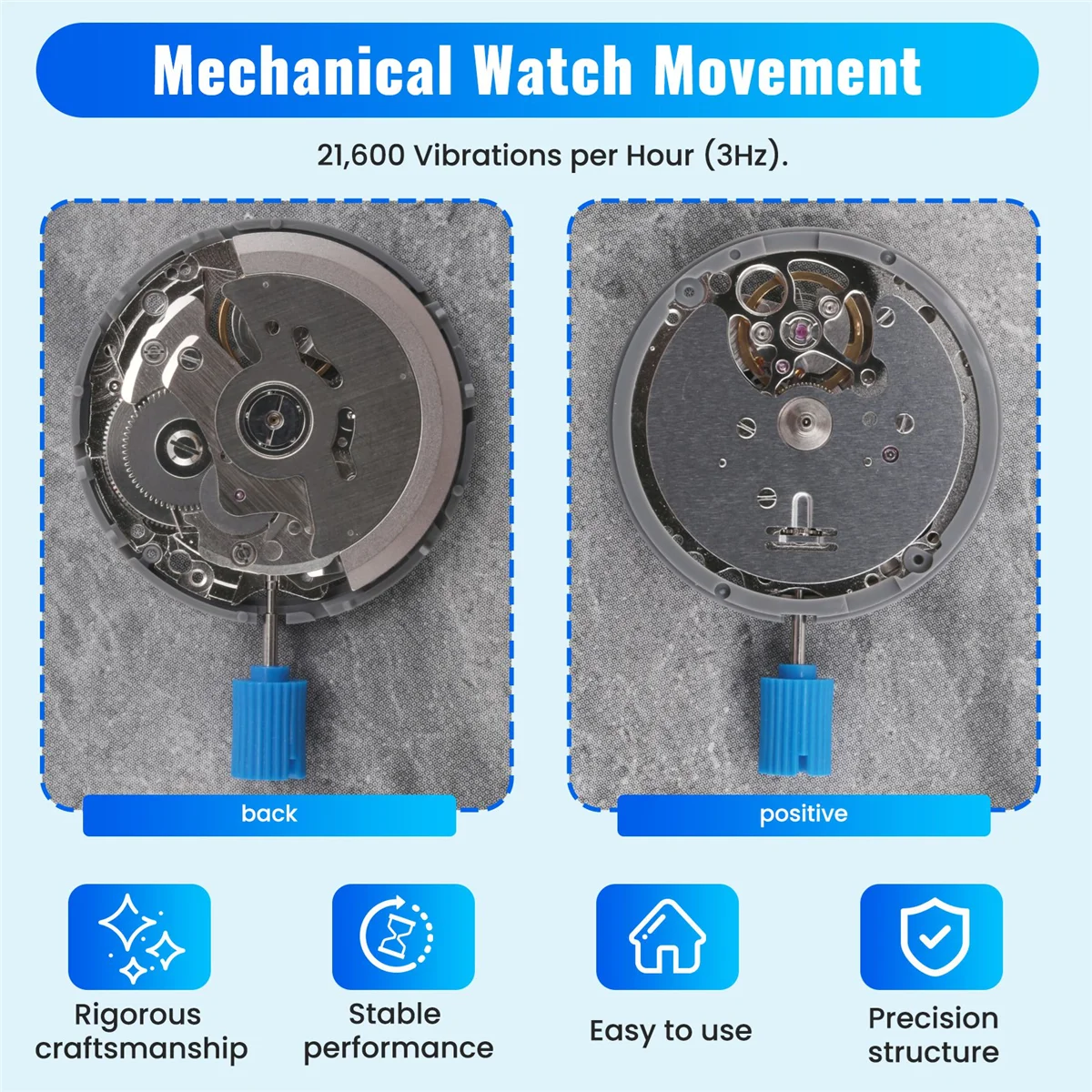 

Mechanical Watch Movement Mechanical Automatic Watch Movement Replacement Whole Movement Fit for SII NH38/NH38A Spare Parts Acce