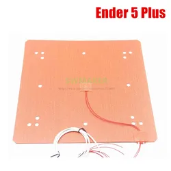 Ender 5 Plus 3D Printer Silicone Heater 370mmx375mm 120V/220V 1000W for Build Plate HeatBed Heating Upgrade