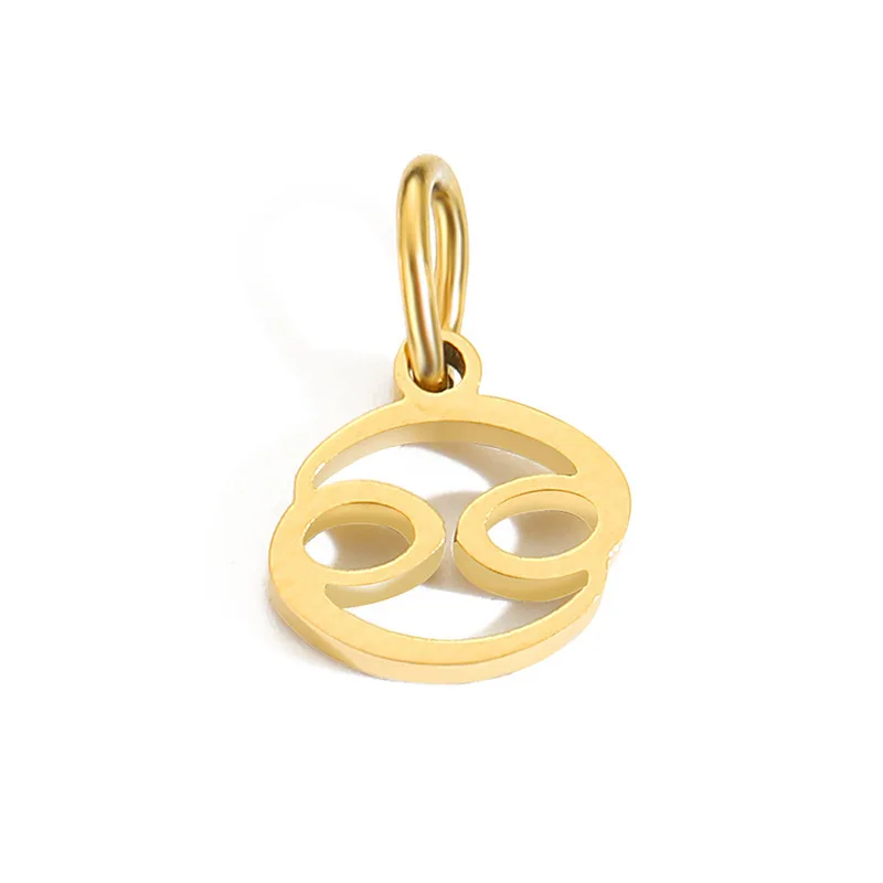 CARLIDANA Wasserdicht 316L Edelstahl 12 Sternzeichen Charms für Halskette oder Armbänder Gold Farbe Dropshipping Großhandel