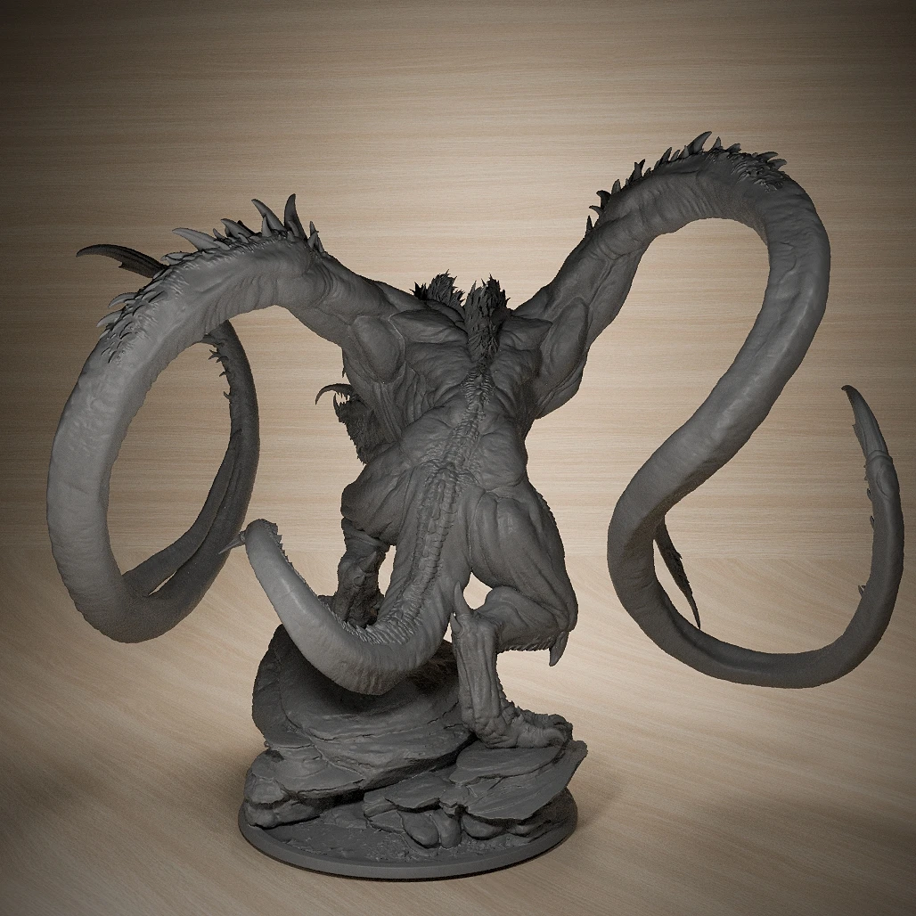 Demogorgon Miniatures 5cm Tabletop Games Model Unpainted Miniatures For Tabletop Games And Role-playing Room Decorations